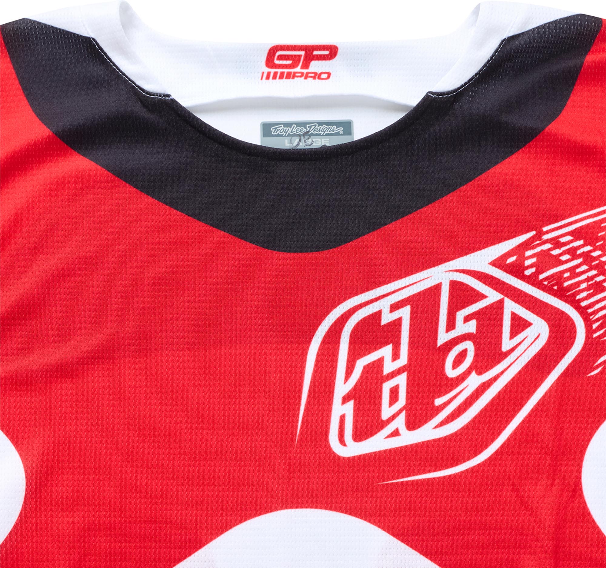 Troy Lee Designs GP Pro Frames Maillot Motocross Blanc/Rouge 2XL Figure 3