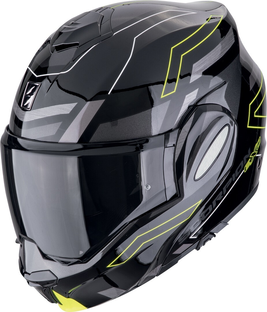 Scorpion EXO Tech Evo Conquer Hjelm sort/gul S (55/56) Figur 1