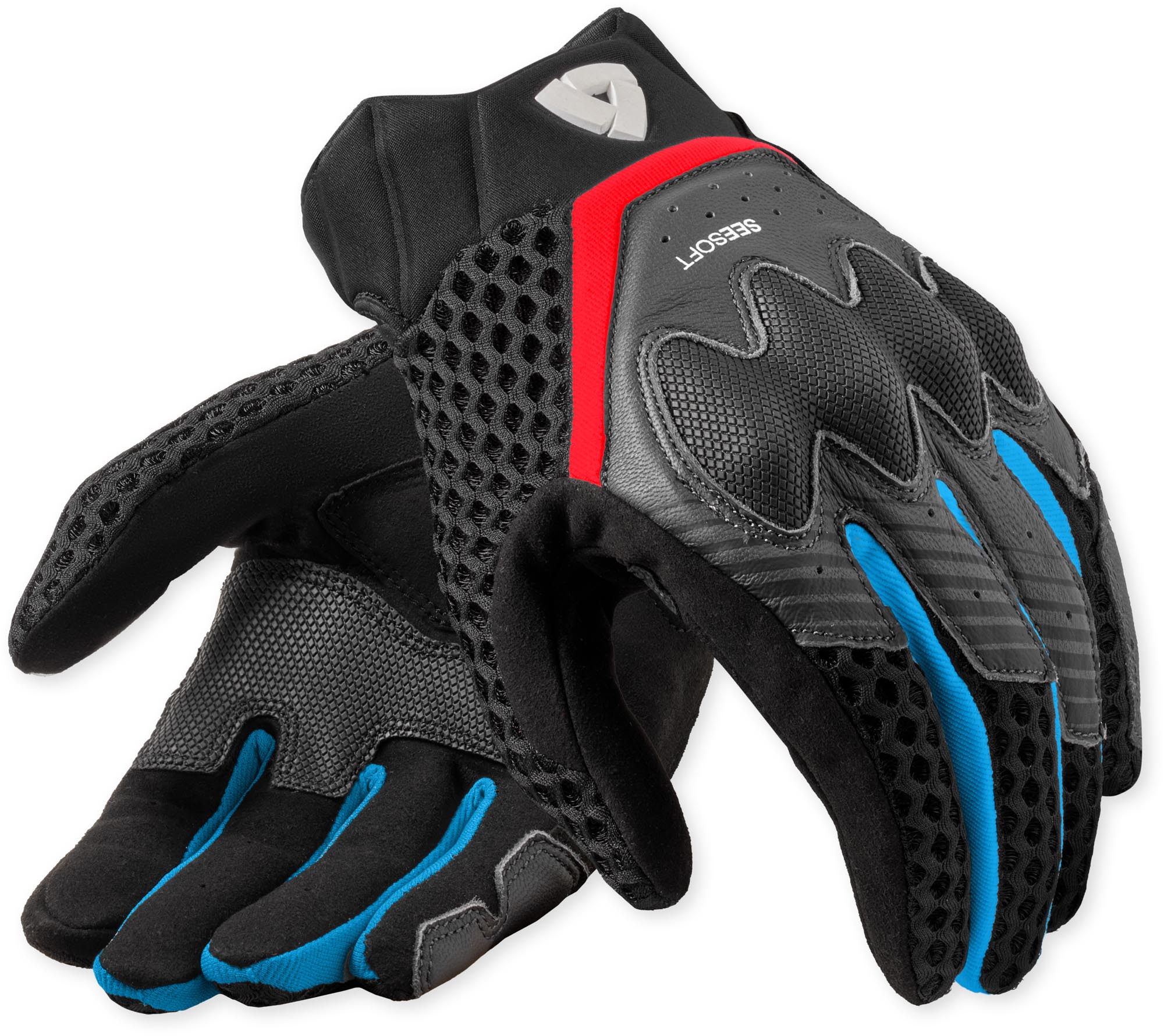 Revit Veloz Motorrad Handschuhe rot/blau M Abbildung 1