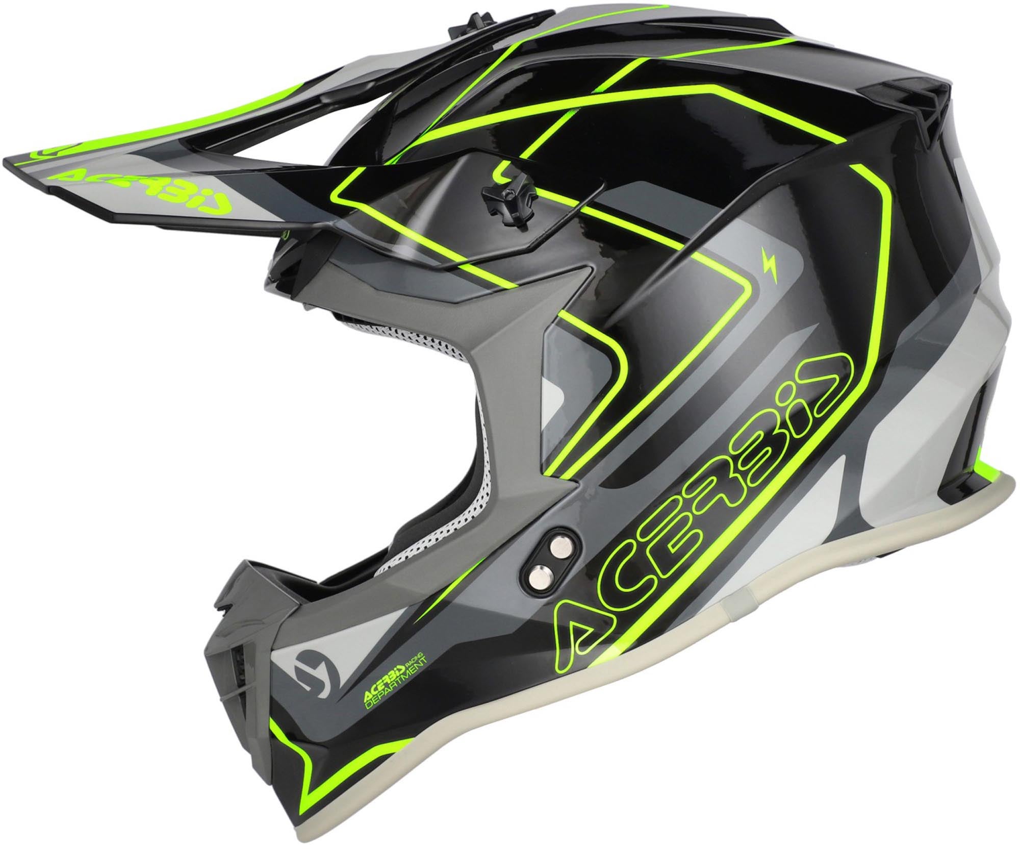 Acerbis Linear 2026 Motocrosshjelm sort/grå/fluo-gul S (55/56) Figur 3