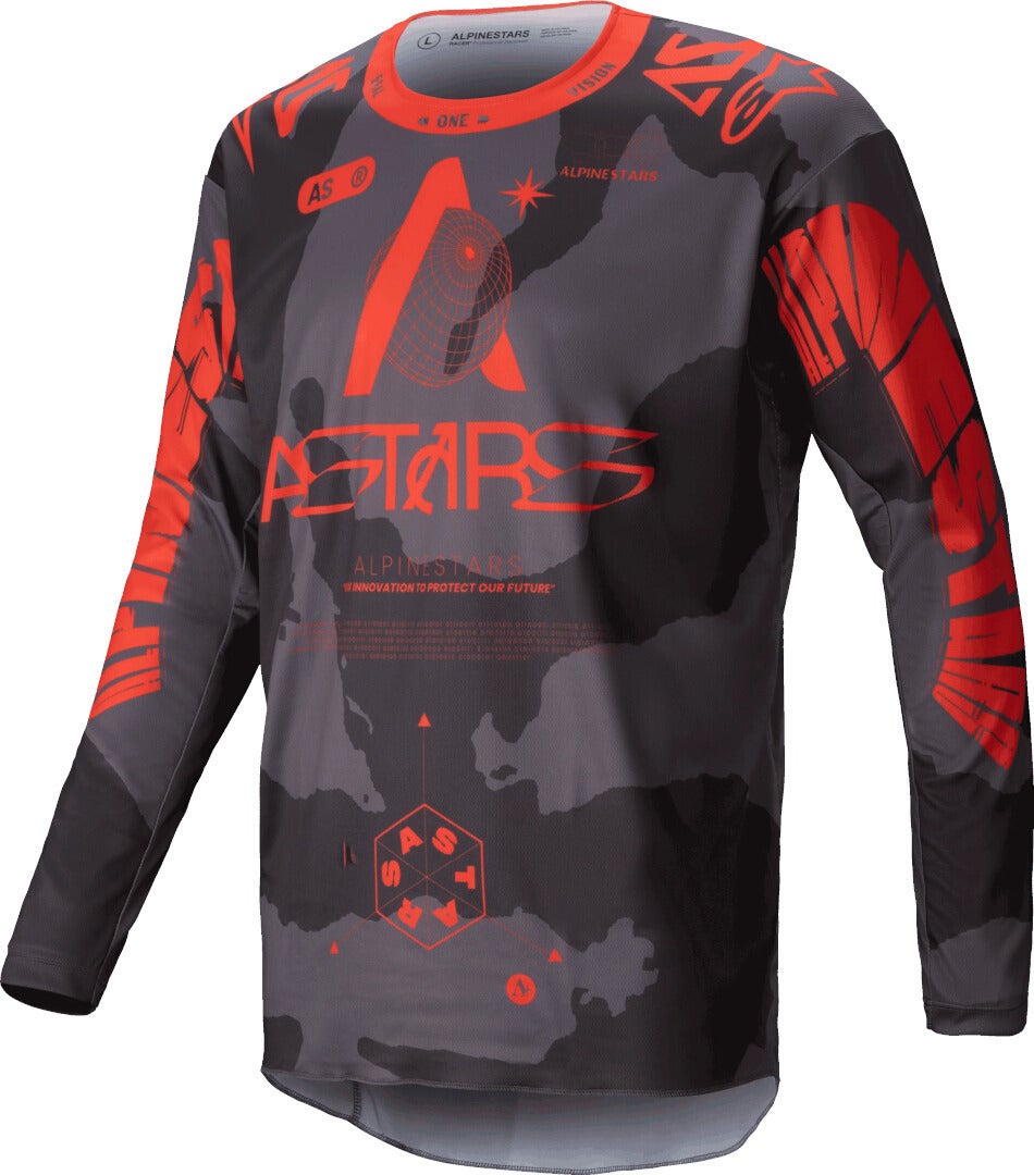 Alpinestars Racer Hollow Motocross Jersey grau/orange M Abbildung 1