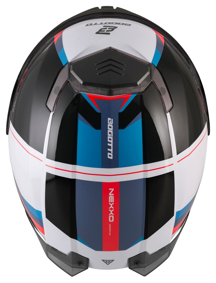Bogotto FF404 Ezion Casco apribile nero opaco/bianco/rosso/blu L Figura 7