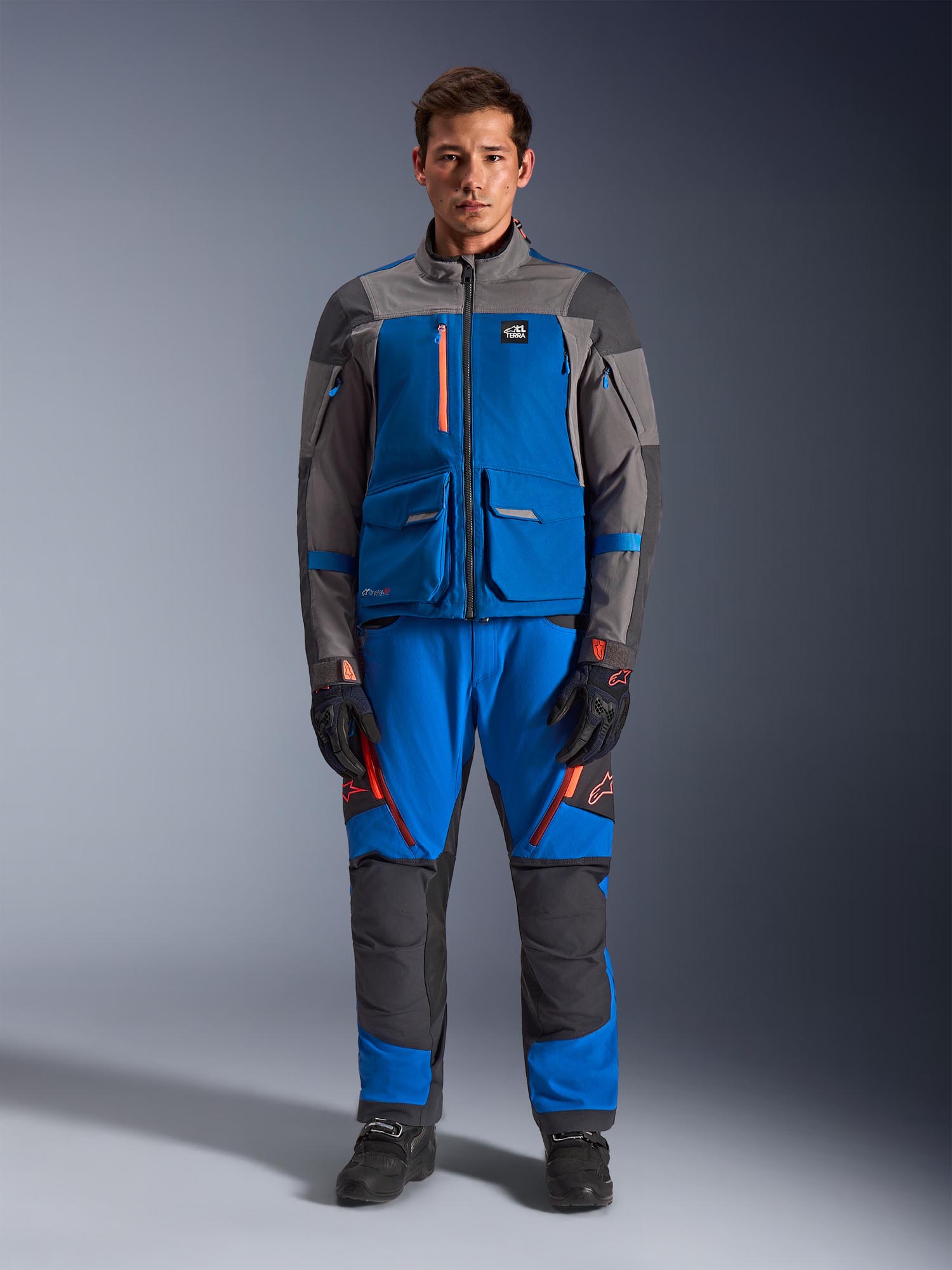 Alpinestars Maxdura Drystar XF waterproof Motorcycle Textile Jacket blue/grey S Figure 3