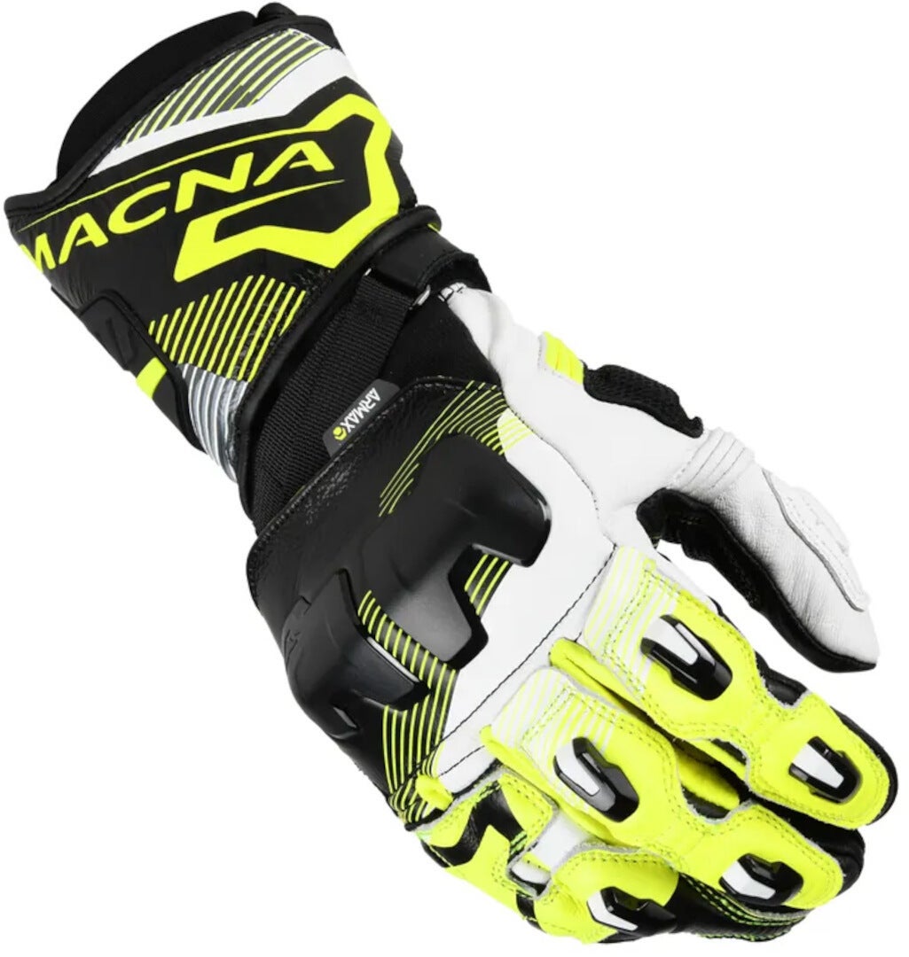 Macna Powertrack 2.0 Motorcykel handsker sort/hvid/neongul M Figur 2