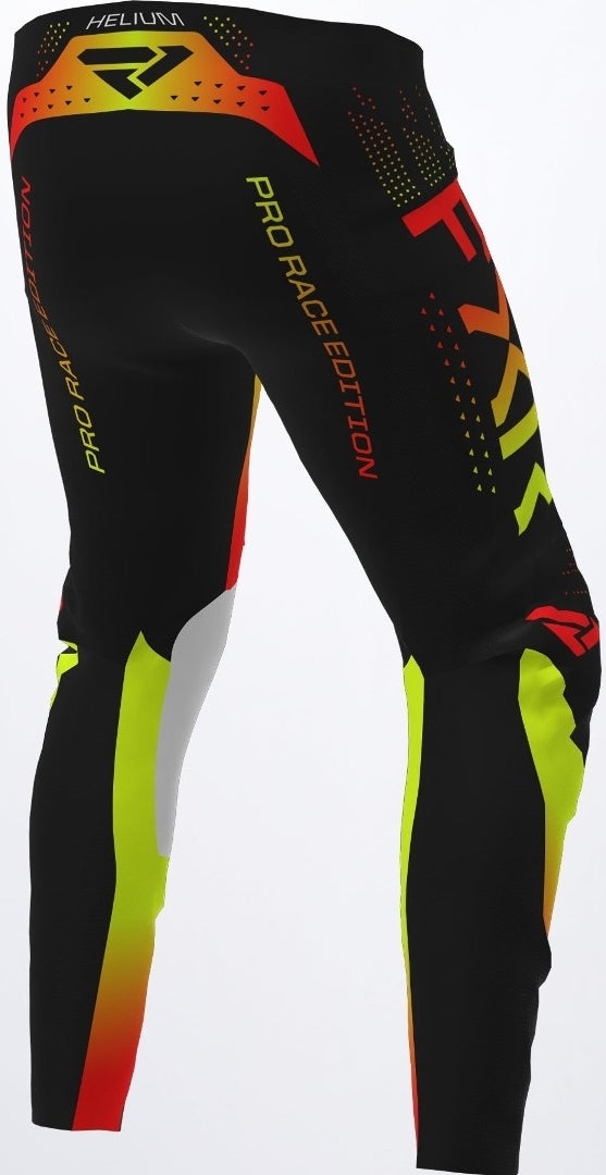 FXR Helium RaceDiv Motocross bukser sort/gul/rød 30 Figur 2