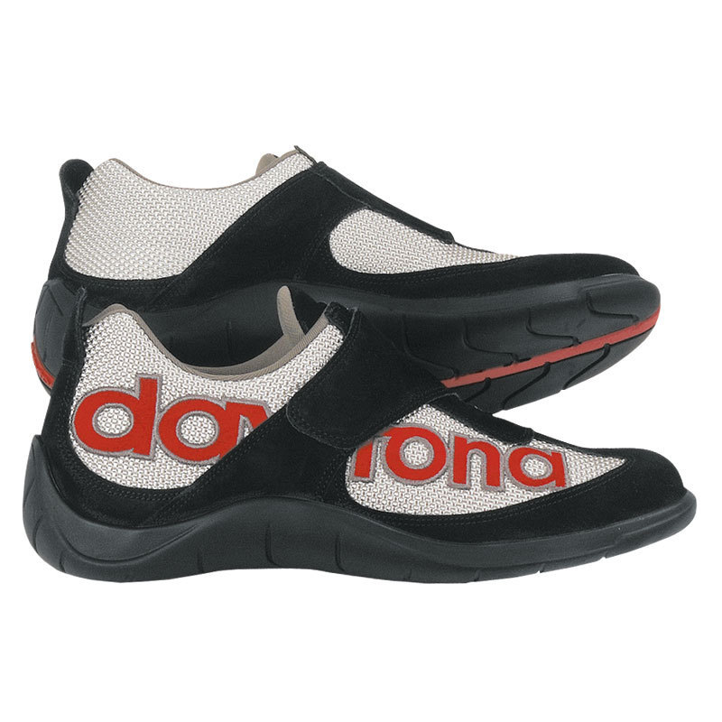 Daytona Moto Fun Pantofi de motocicletă Negru/Argintiu/Roșu 34 Figura 1
