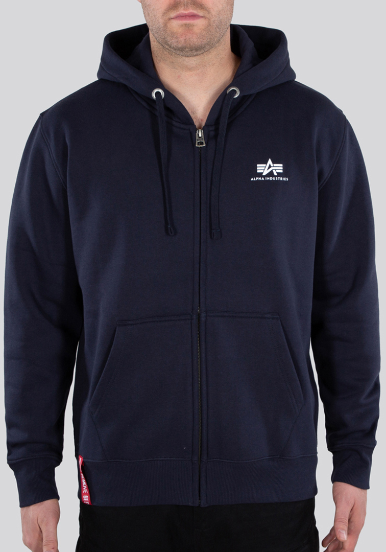 Alpha Industries Basic Lynlås hættetrøje blå 3XL Figur 1