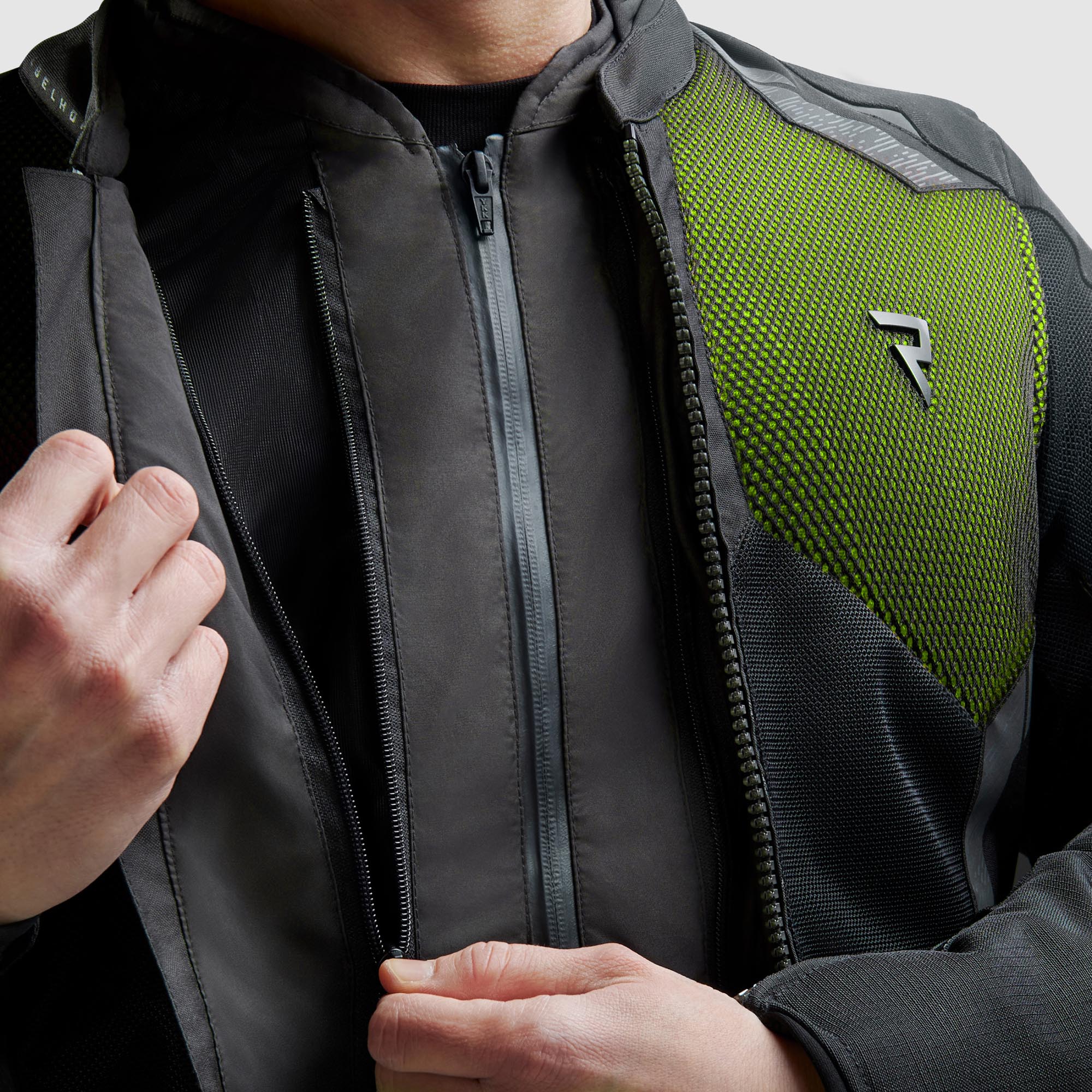 Side view of Rebelhorn Jax waterproof Motorcycle Textile Jacket