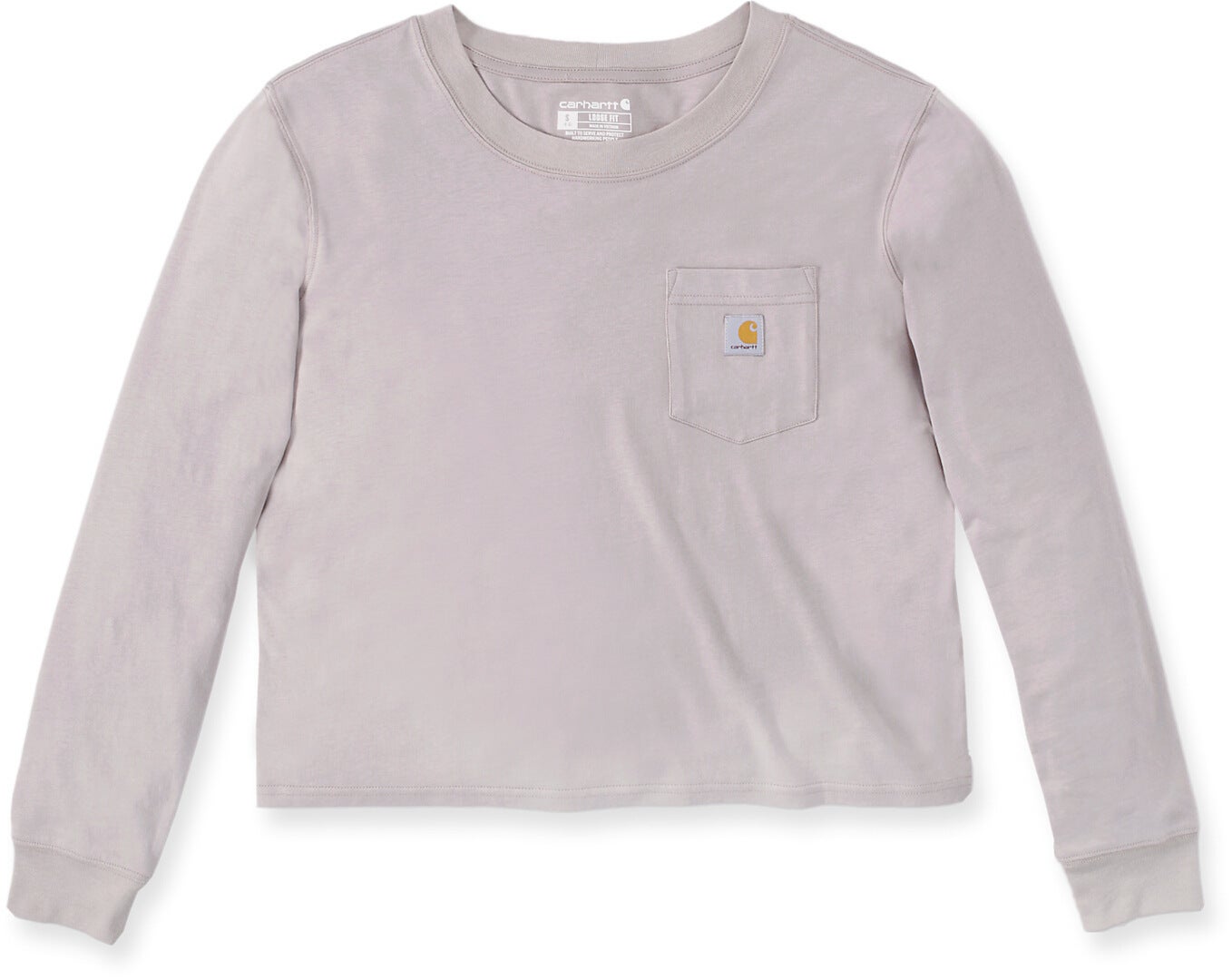 Carhartt Relaxed Fit Lightweight Pocket Damen Langarmshirt hellgrau M Abbildung 1