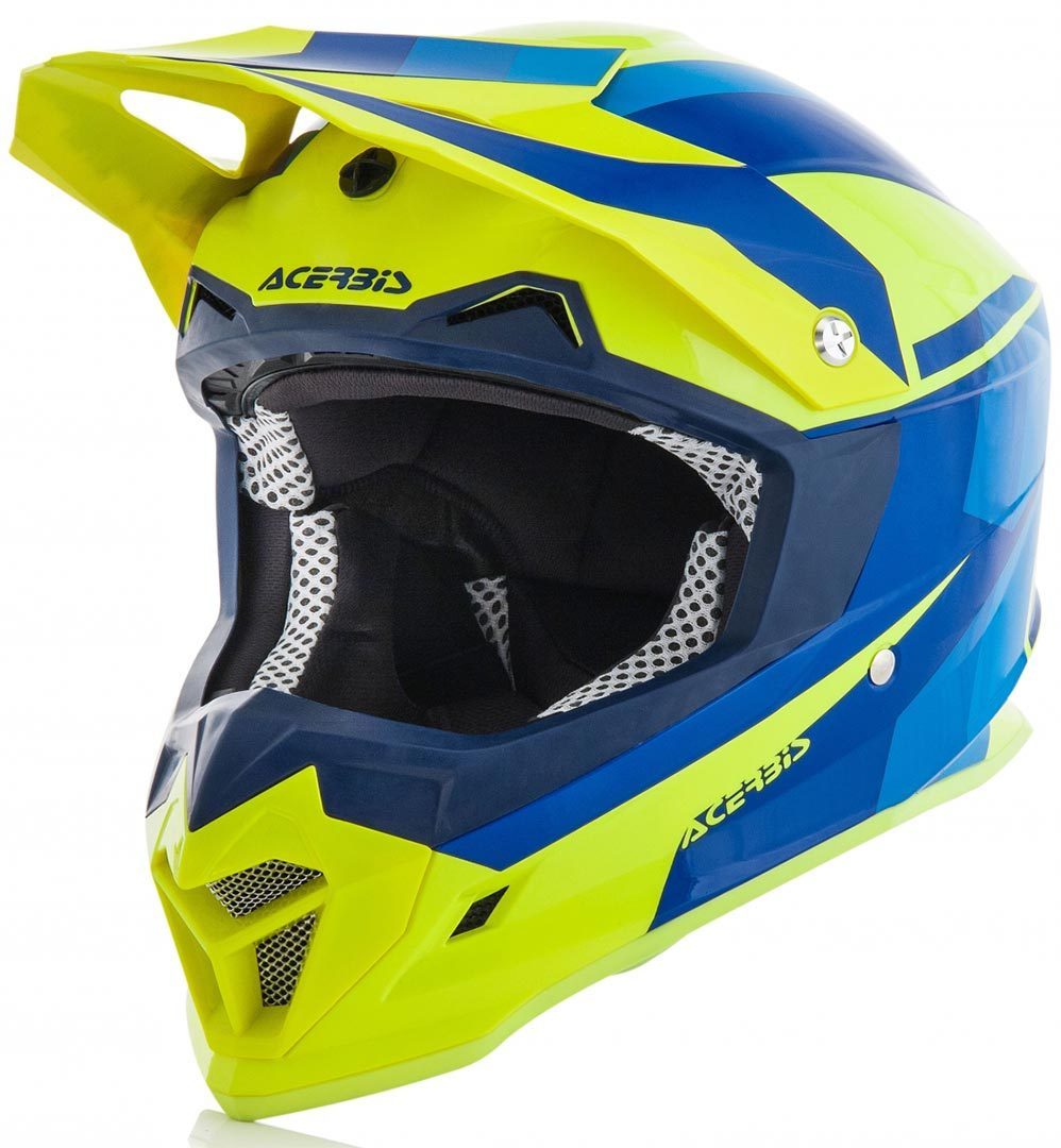 Acerbis Profile 4 Casco Motocross blu/giallo S (55/56) Figura 1