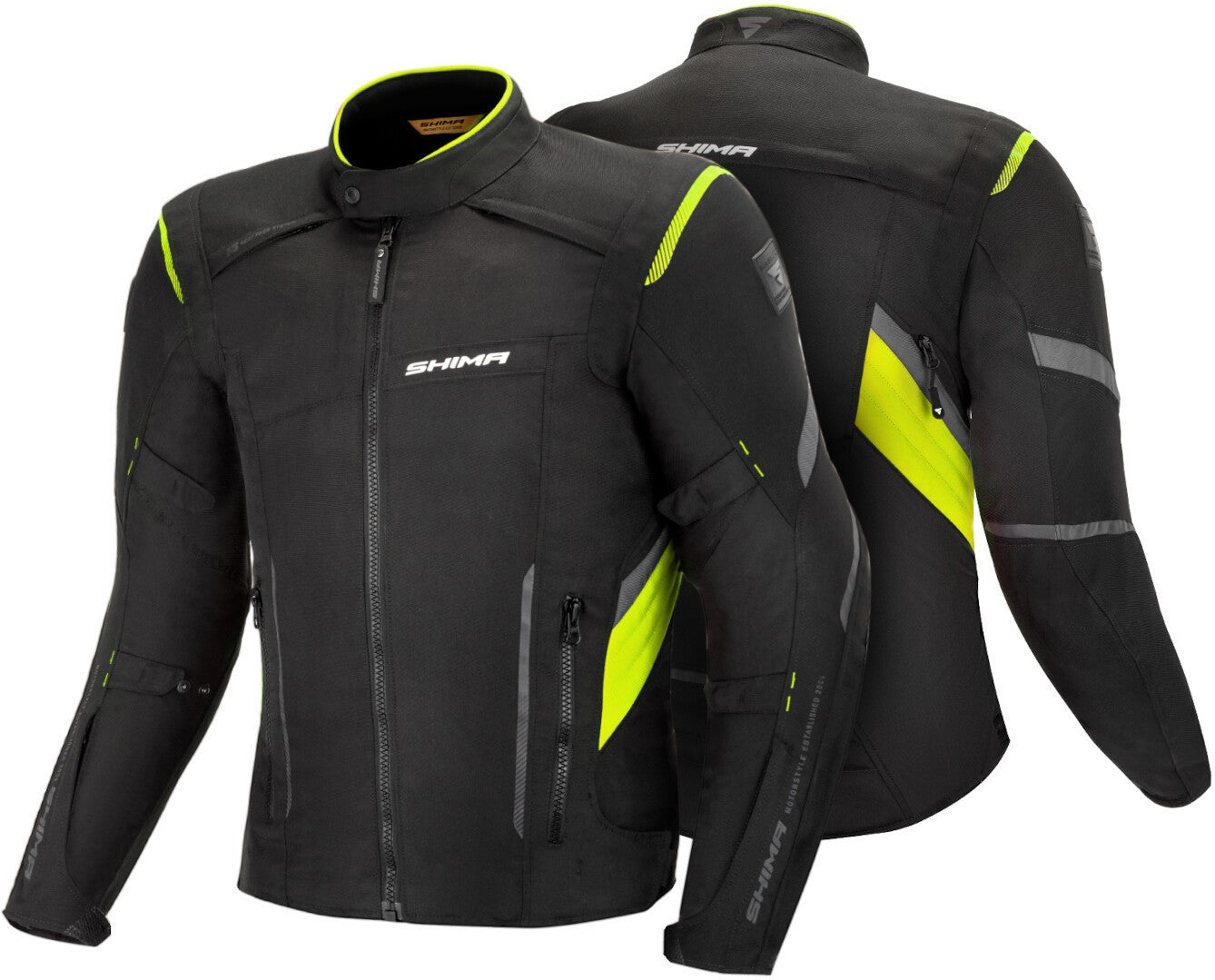 SHIMA Rush waterproof Motorcycle Textile Jacket black/yellow XL Figure 3