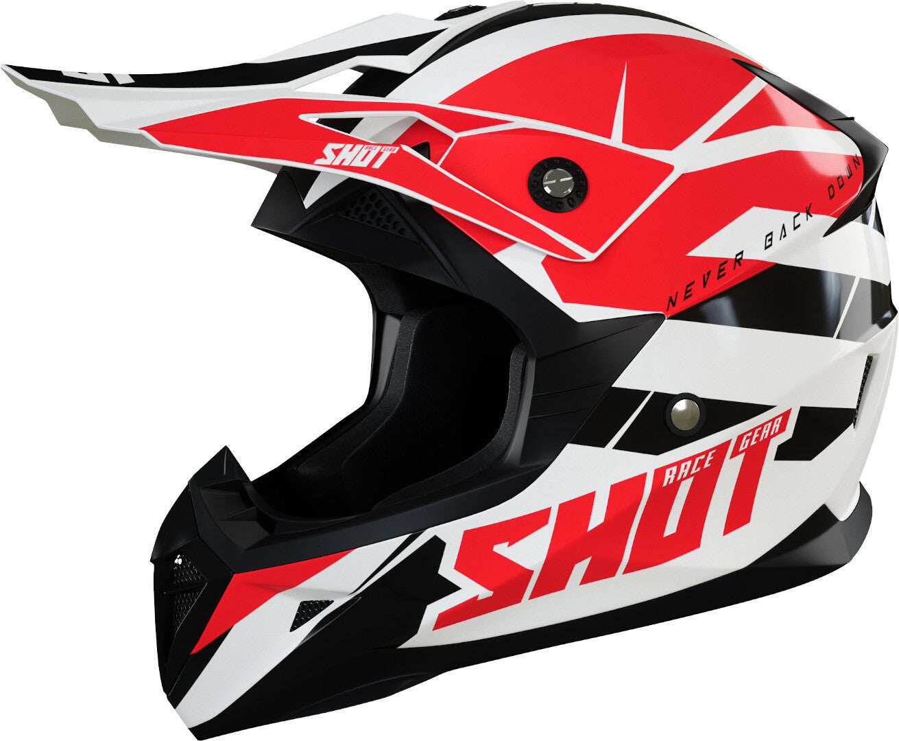 Shot Pulse Revenge Casco motocross nero/bianco/rosso M (57/58) Figura 1