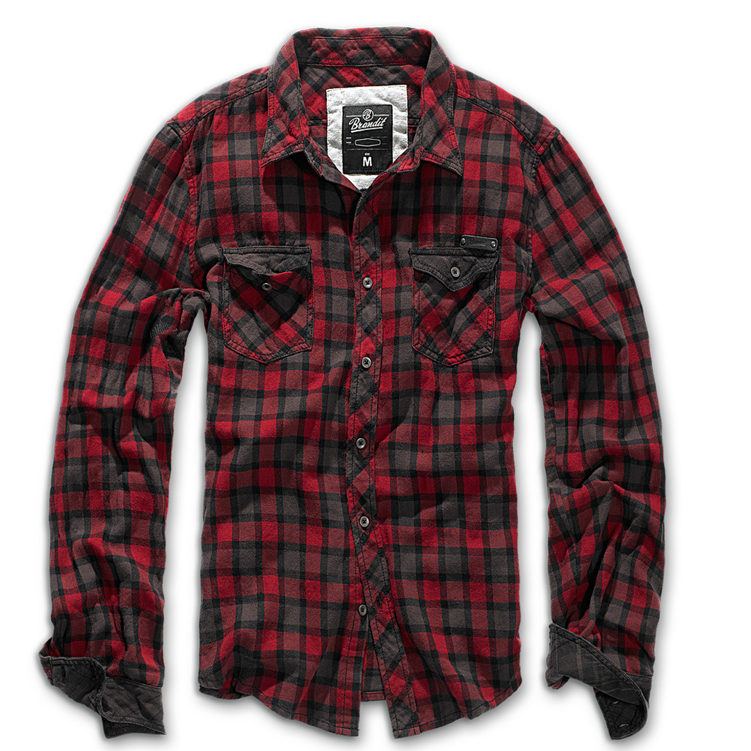 Brandit Duncan Overhemd rood/bruin M Figuur 1