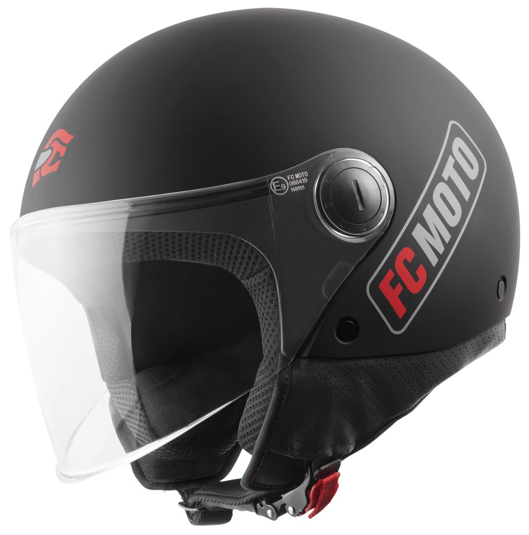 FC-Moto Square-RS Jet hjelm sort mat/rød XL Figur 1