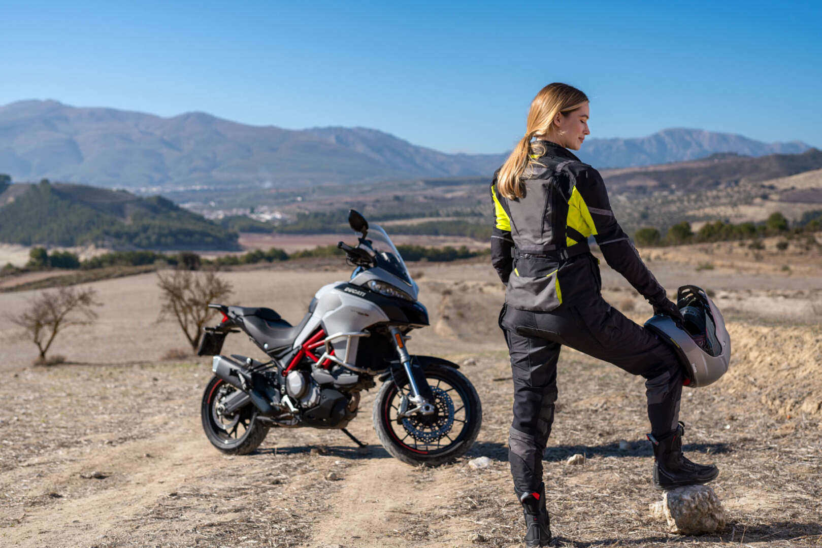 SHIMA Hero 2.0 imperméable à l’eau dames moto textile veste noir/jaune L Figure 6
