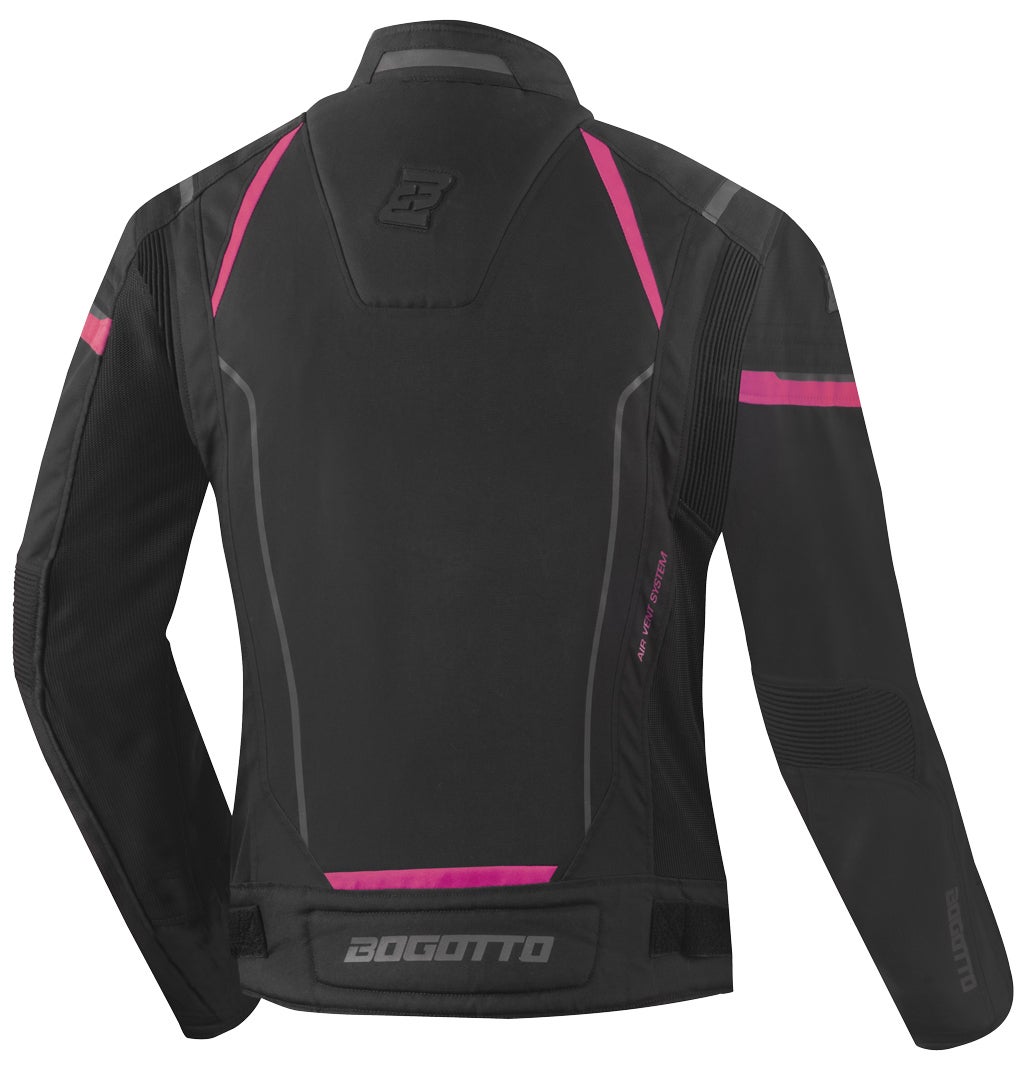 Bogotto Vysio imperméable 3in1 dames moto textile veste noir/rose M Figure 2