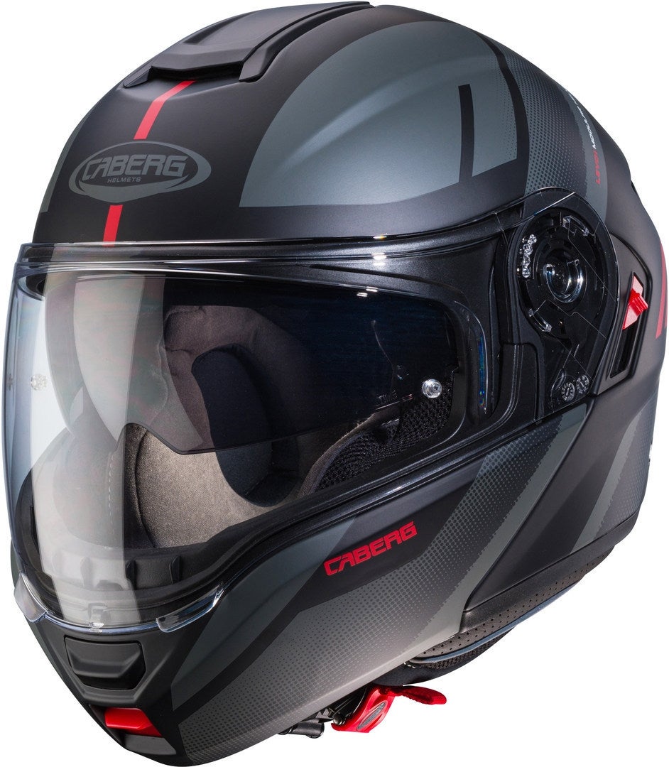 Caberg Levo X Manta Klapphelm schwarz matt/grau/rot S (55/56) Abbildung 1