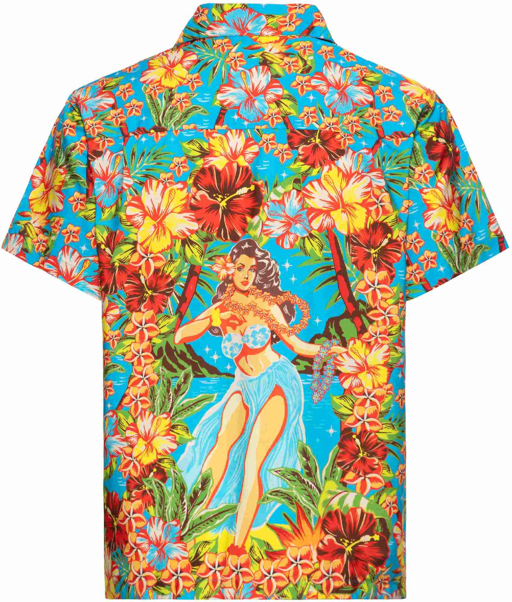 King Kerosin Hula Girl Short Sleeve Shirt colorful 5XL Figure 2