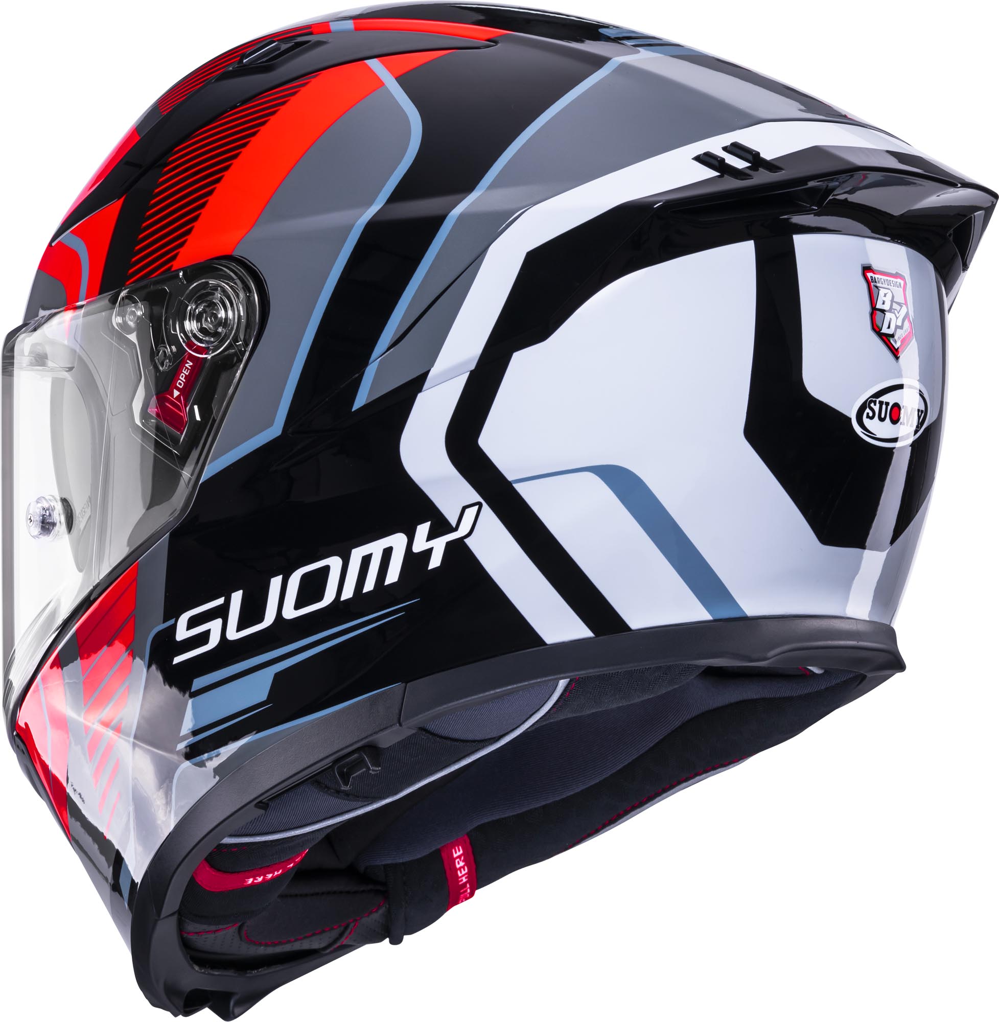 Suomy Speedstar 2 Parallax Hjelm svart/rød/hvit Tap (59/60) Figur 3