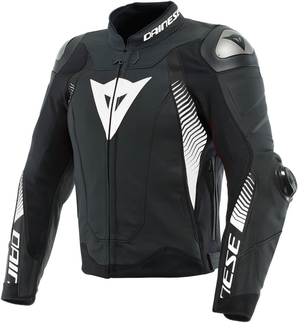 Dainese Super Speed 4 Motorcycle Leather Jacket black/white 62 Figure 1