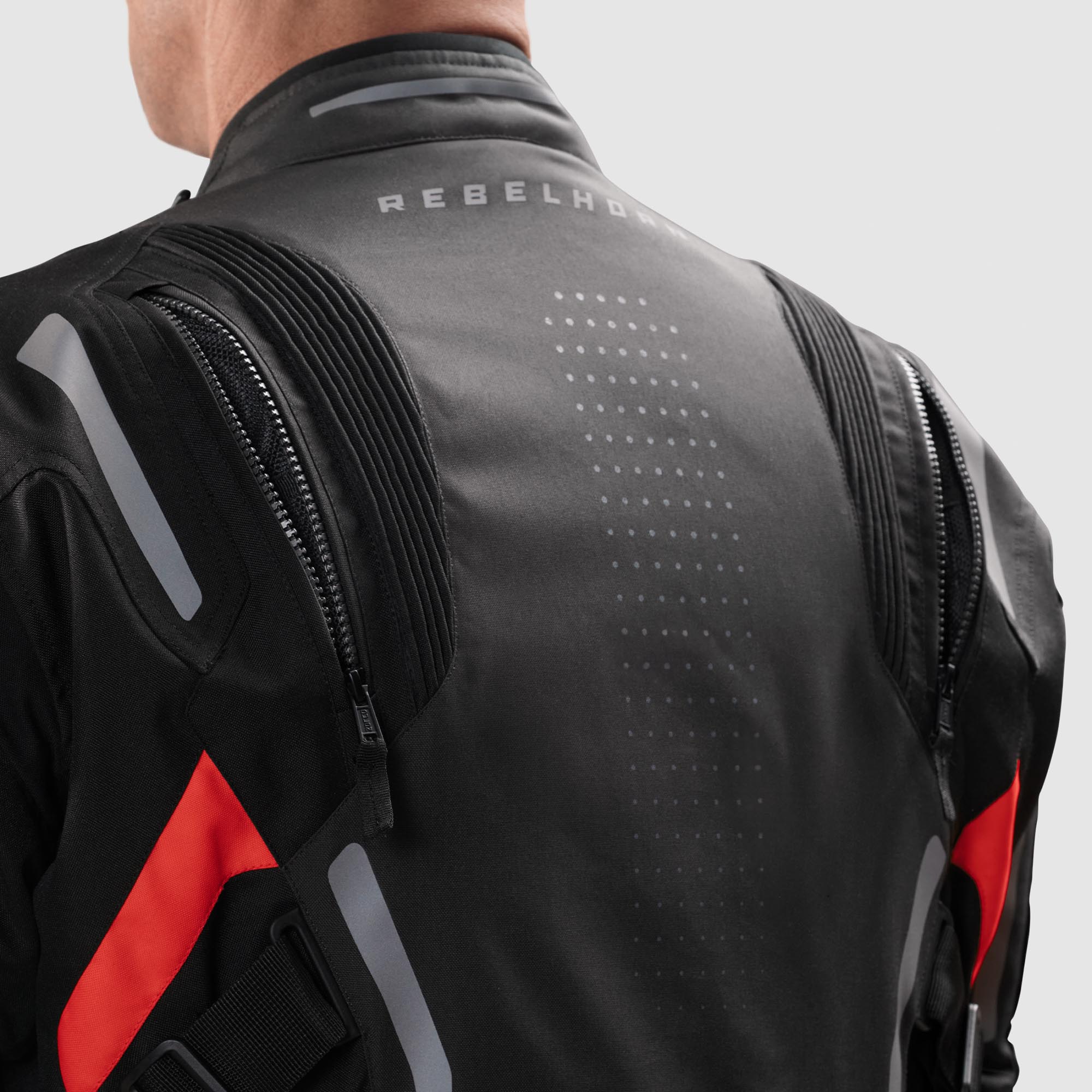 Rebelhorn Hiker 4 waterproof Motorcycle Textile Jacket black/grey/red 3XL Figure 6