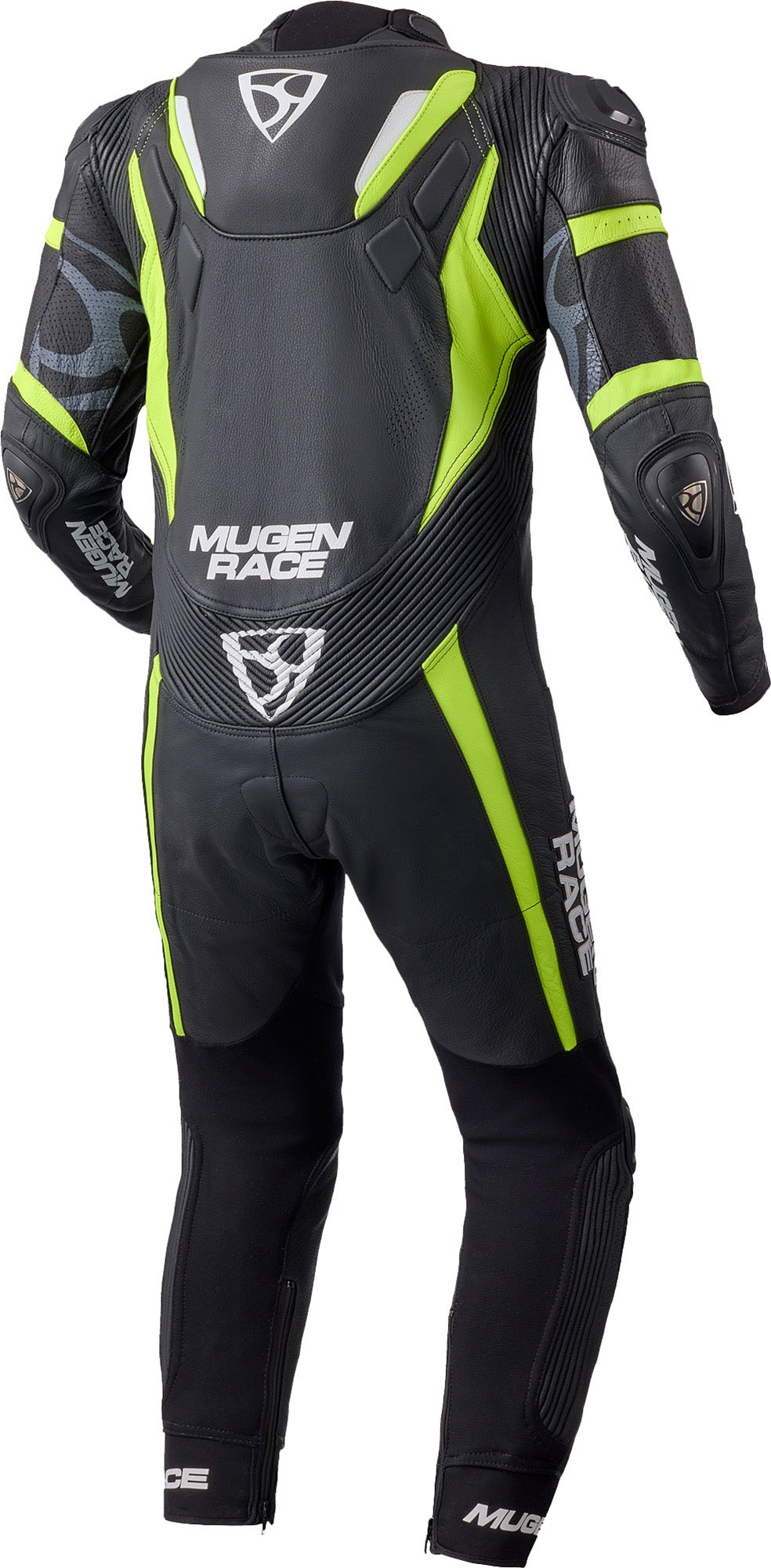 MUGENRACE Assassino perforated Kids 1-Piece Motorcycle Leather Suit black/neon yellow/white 128 Figure 2