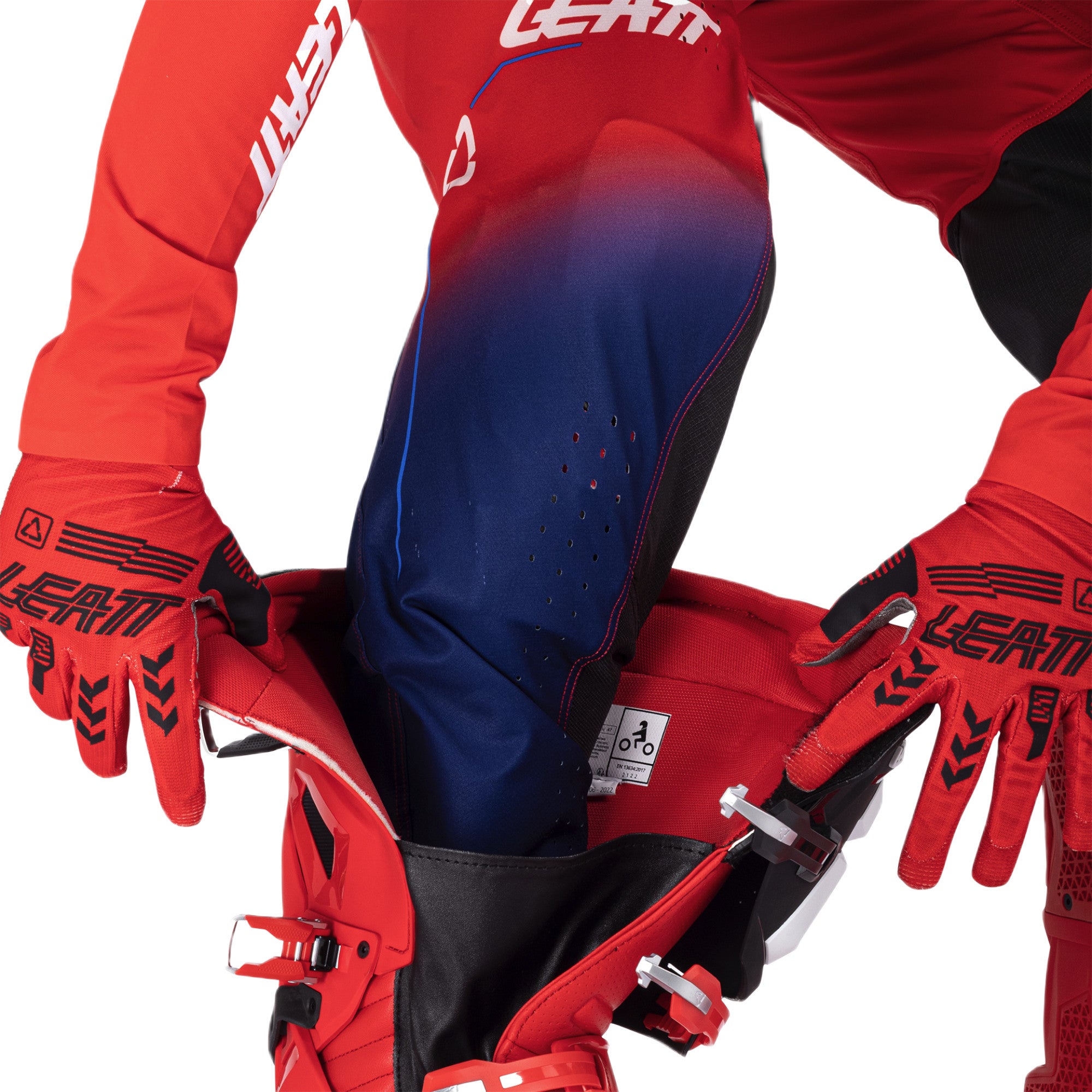 Leatt Moto 5.5 I.K.S V26 Pantalons de motocross Rouge/Bleu 2XL Figure 5