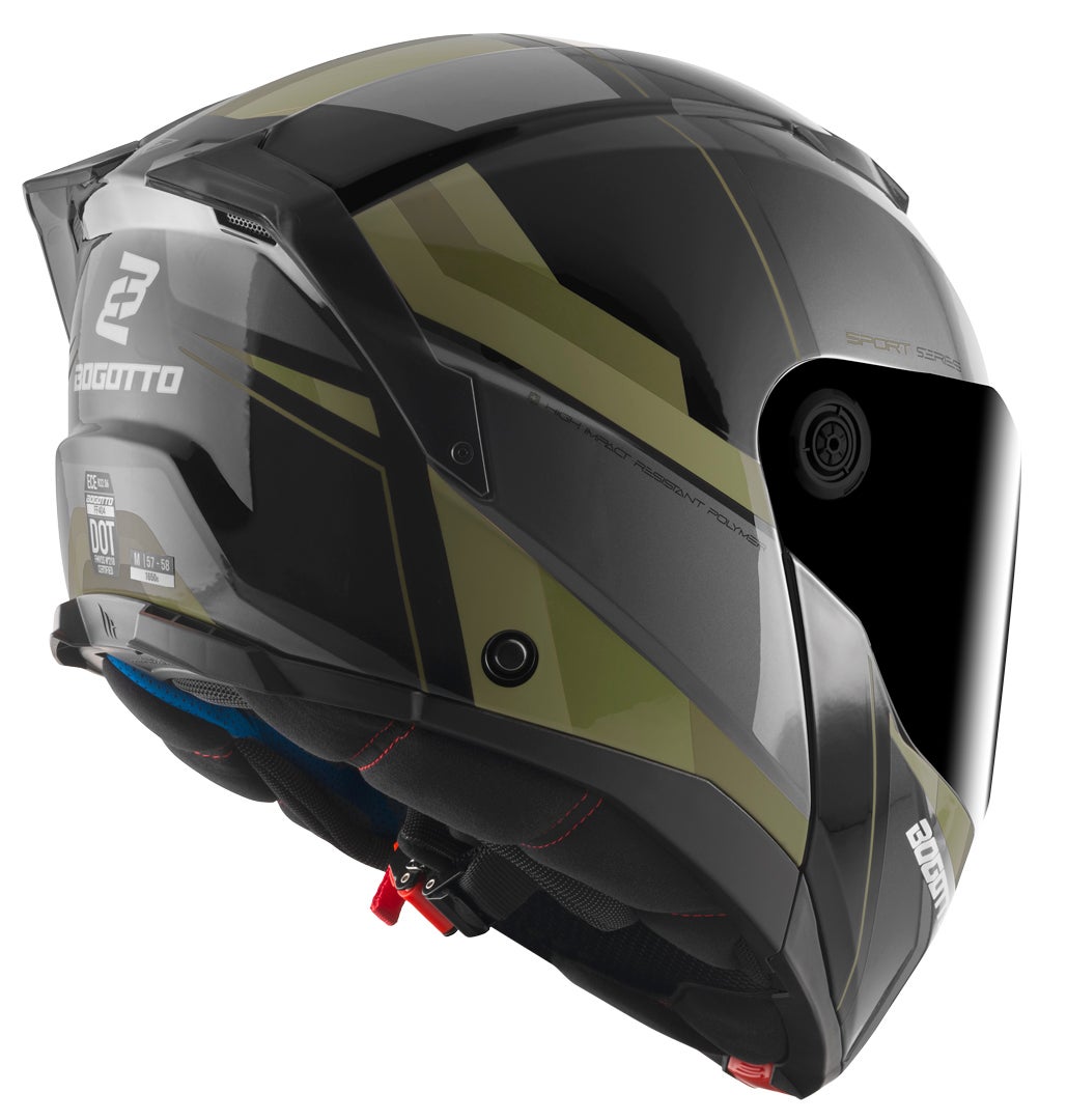 Bogotto FF404 Ezion Casque modulable noir/vert XL Figure 4