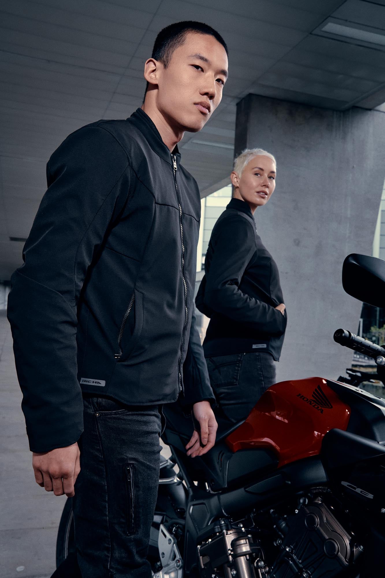 Richa Junction Jaqueta têxtil de motocicleta impermeável preto M Figura 9