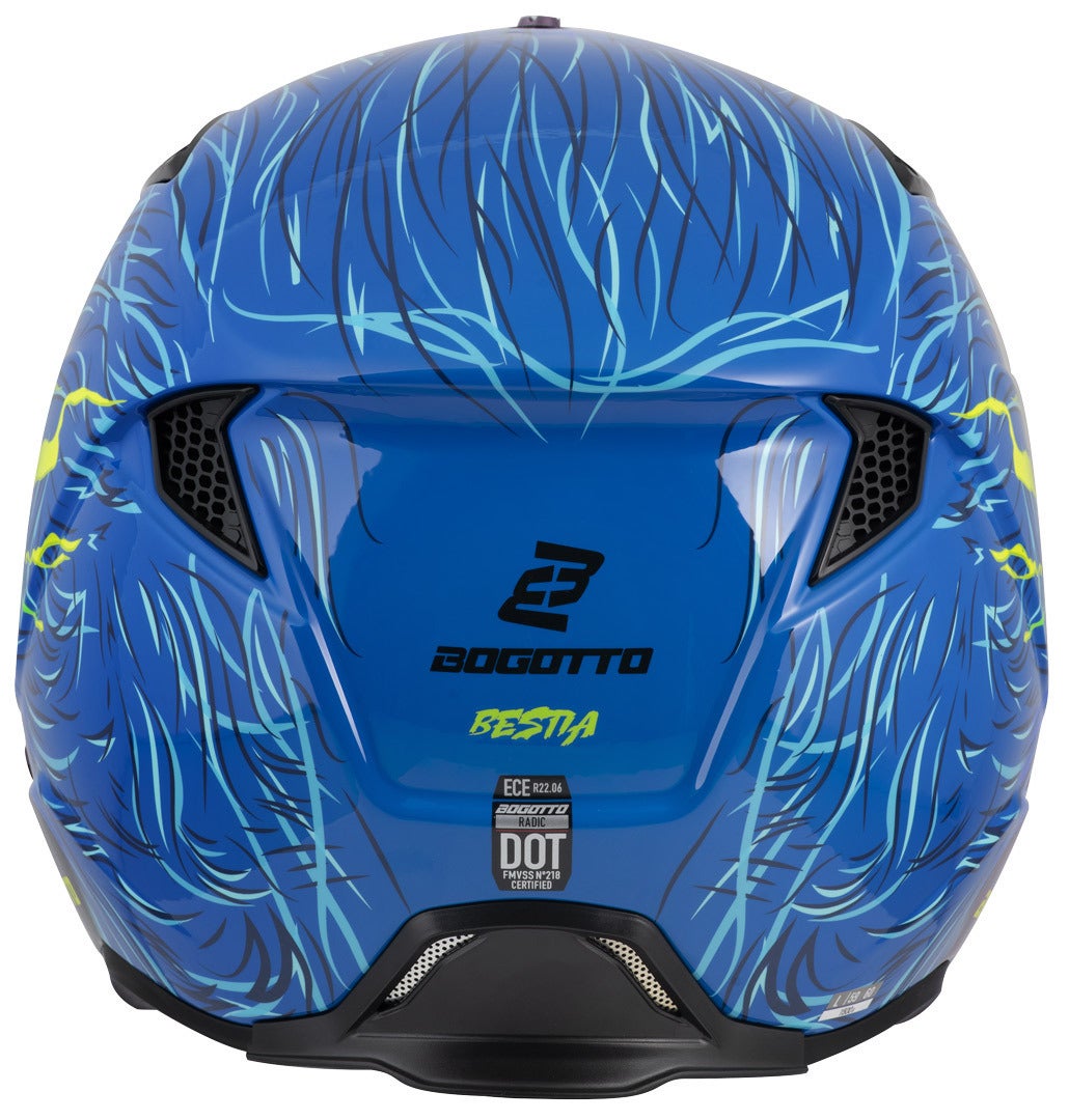 Bogotto Radic Bestia 22.06 Casco blu/nero/giallo 2XL Figura 17