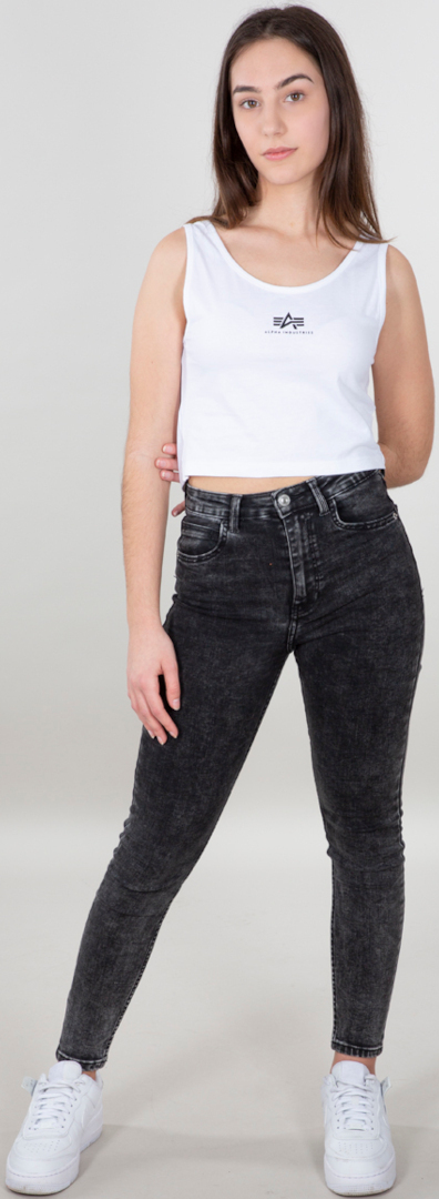 Alpha Industries Basic Crop SL Bluză pentru damă alb L Figura 4