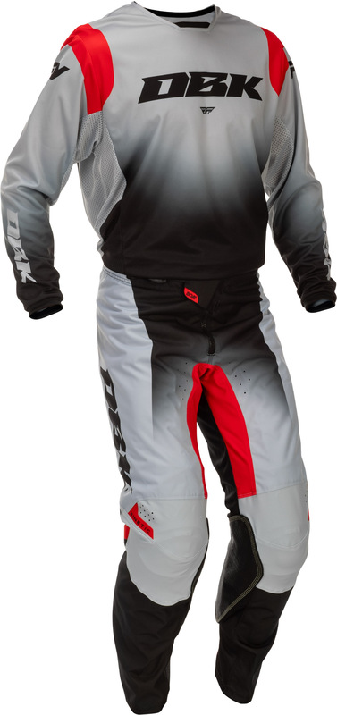 FLY Racing Kinetic DBK Byxor - Grå/Svart/Röd Figur 6