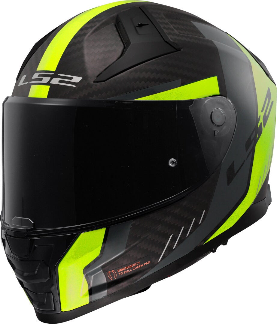 LS2 FF811 Vector II Carbon Grid Casco Amarillo neón M (57/58) Figura 1