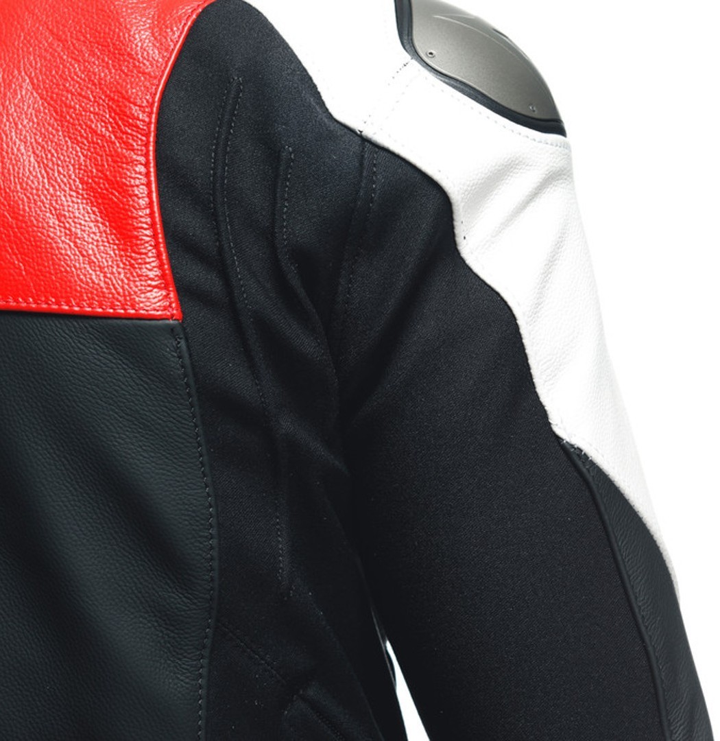 Dainese Sportiva Motorcycle Leather Jacket black/red/white 60 Figure 2