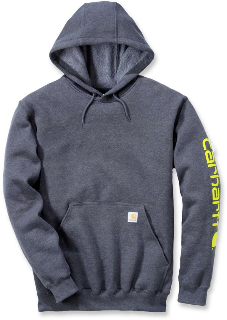 Carhartt Midweight Sleeve Logo Hættetrøje grå M Figur 1