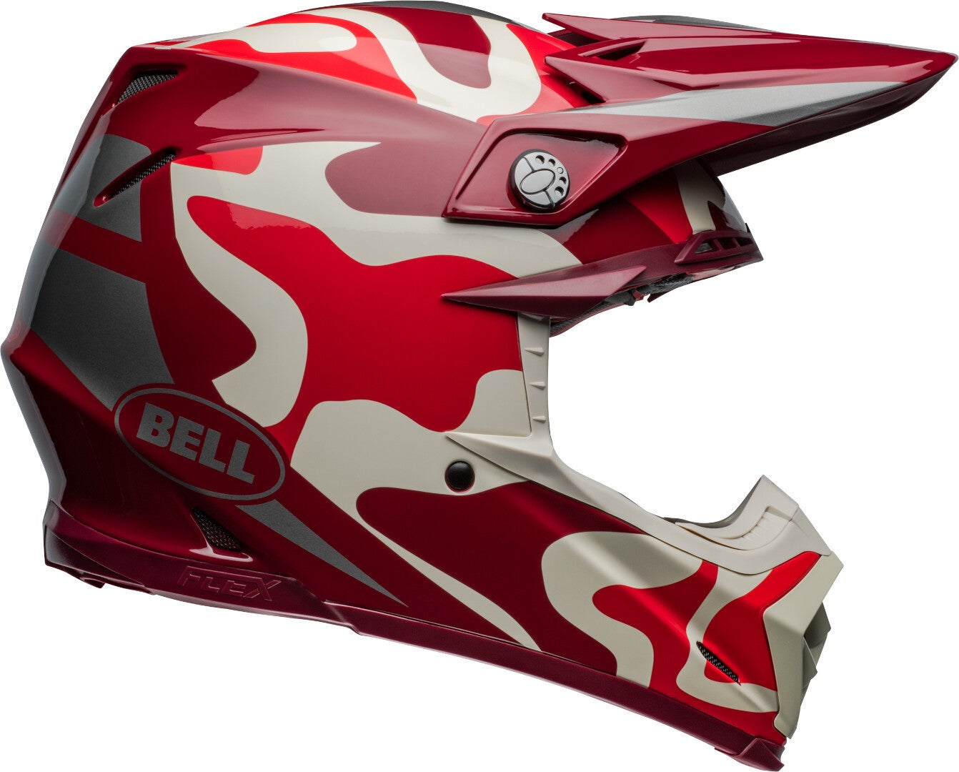 Bell Moto-9S Flex Ferrandis Mechant Casco da motocross bianco/rosso/argento M (57/58) Figura 5