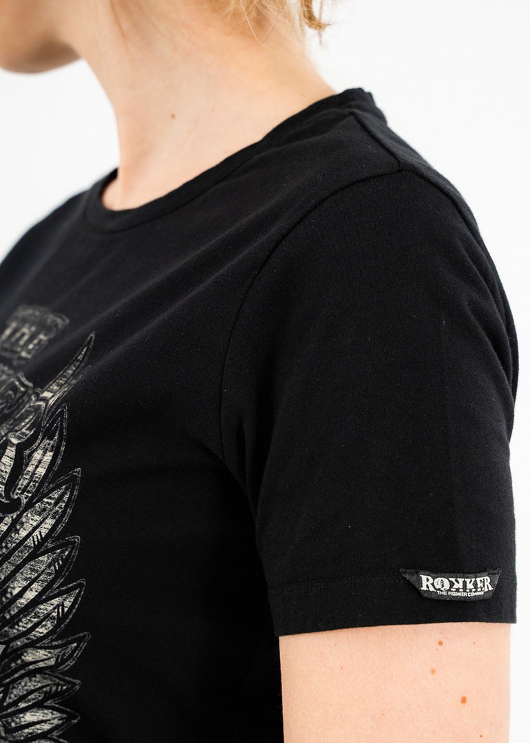 Rokker Wings Classic Damen T-Shirt schwarz S Abbildung 5