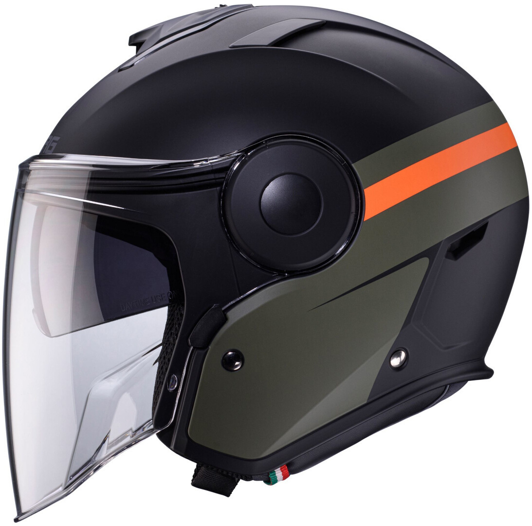 Caberg Soho Zephir Jet hjelm sort mat/oliven/orange L (59/60) Figur 2