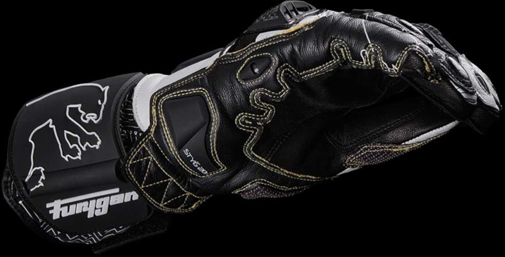 Furygan Styg20 Built With Kevlar® Mănuși de motocicletă Alb/Negru L Figura 8