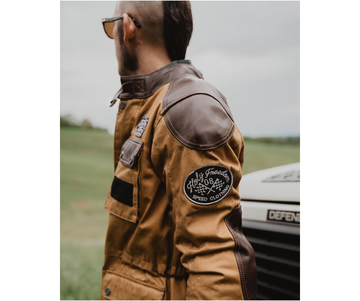 HolyFreedom Quattro Waxed Evo Motorrad Textiljacke hellbraun (camel) XL Abbildung 7