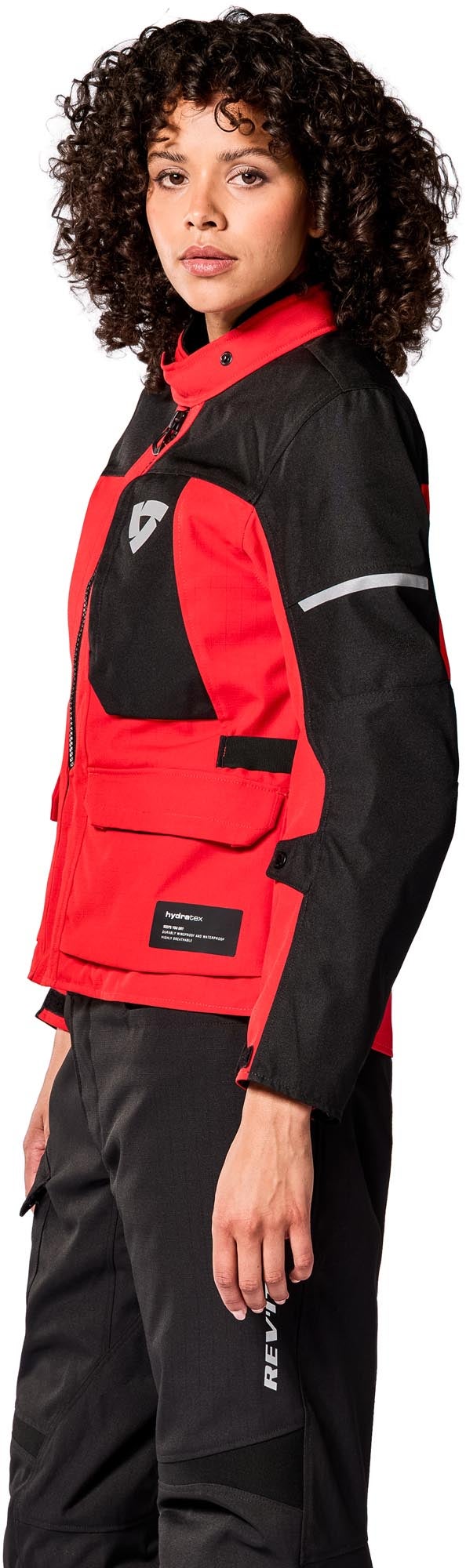 Revit Convergent H2O waterdichte dames motorfiets textieljas rood/zwart 40 Figuur 5