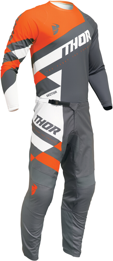 Thor Sector Checker Jugend Motocross Hose grau/orange 20 Abbildung 4