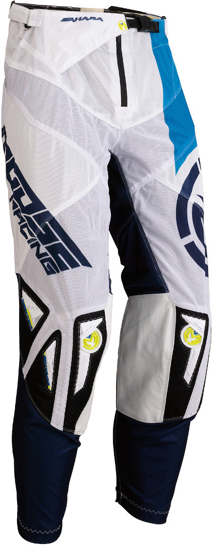 Moose Racing Sahara S20 Calças de motocross azul/branco/amarelo 32 Figura 1