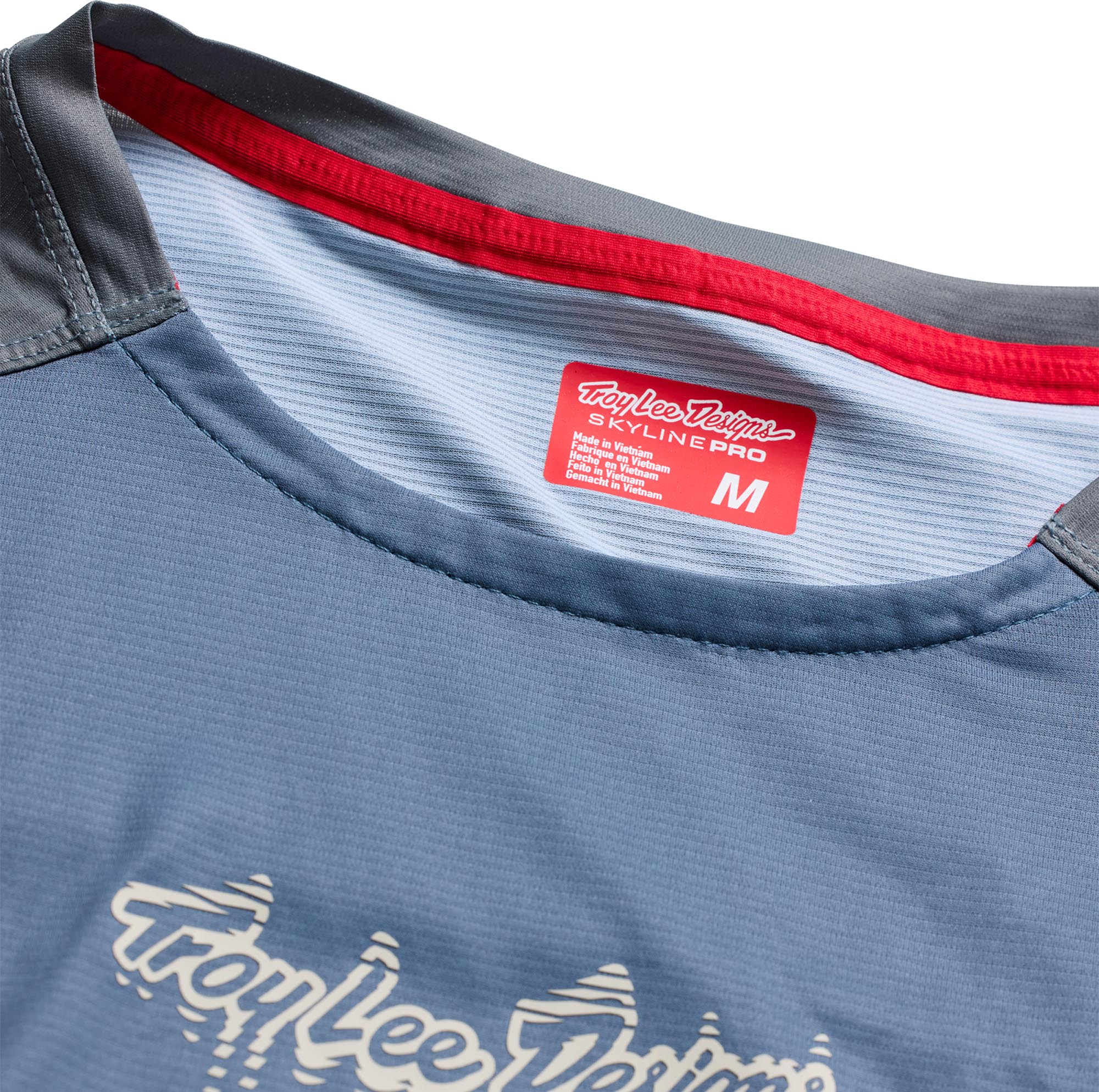 Troy Lee Designs Skyline Pro Descend Short Sleeve Bicycle Jersey blue/grey XL Figure 3