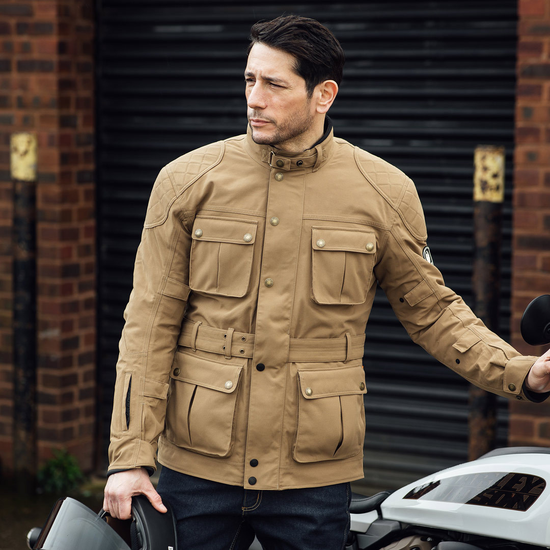 Merlin Burslem Eco Laminated Motorcycle Textile Jacket Sand XL Figure 10