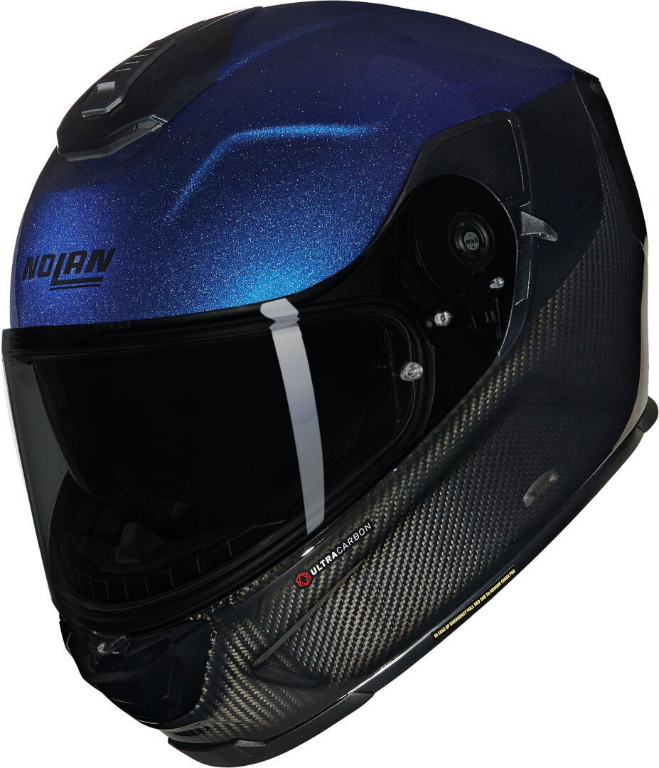 Nolan X-903 Ultra Carbon Verniciatura Speciale N-Com Přilba černá/modrá L (60) Obrázek 1
