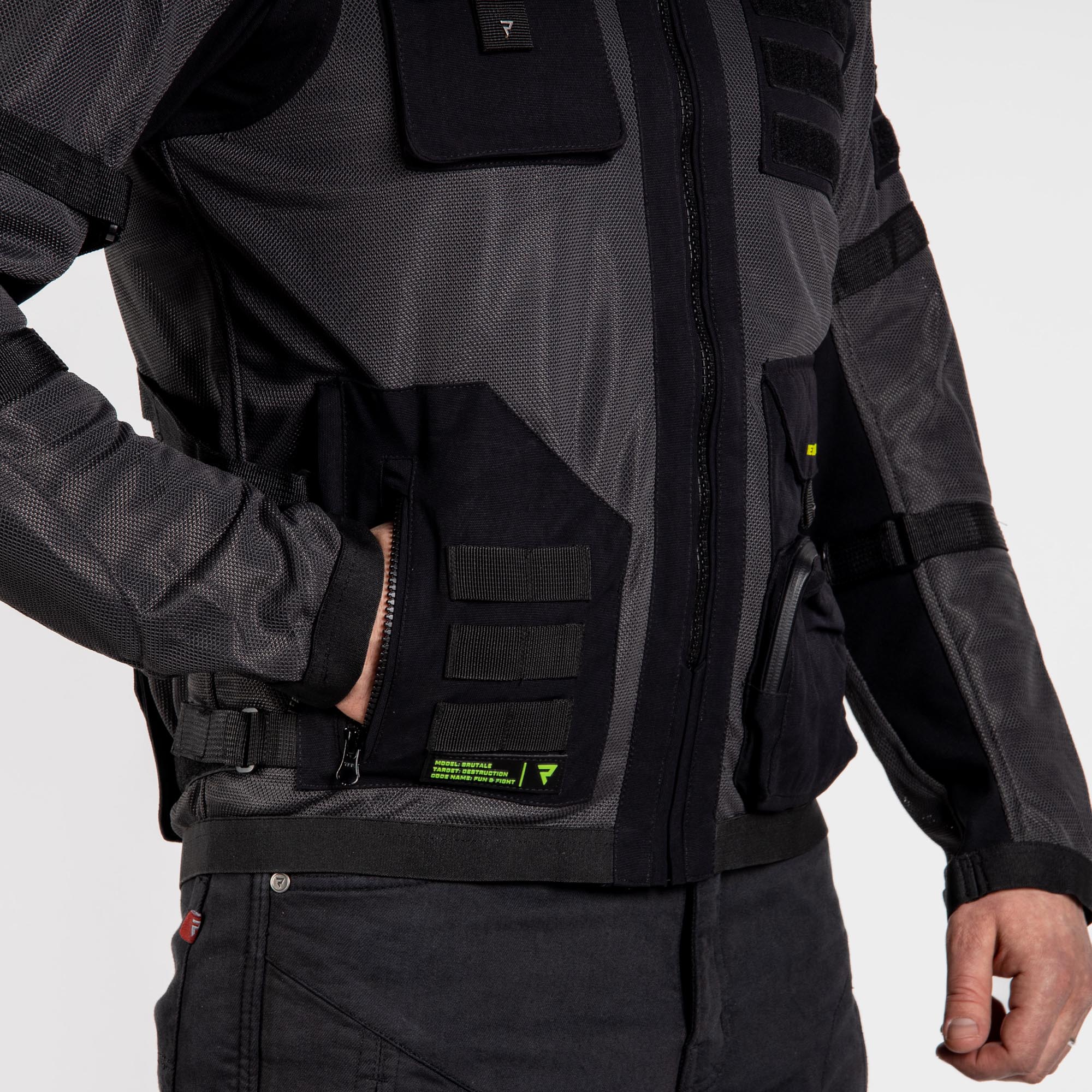 Side view of Rebelhorn Brutale Motorcycle Textile Jacket