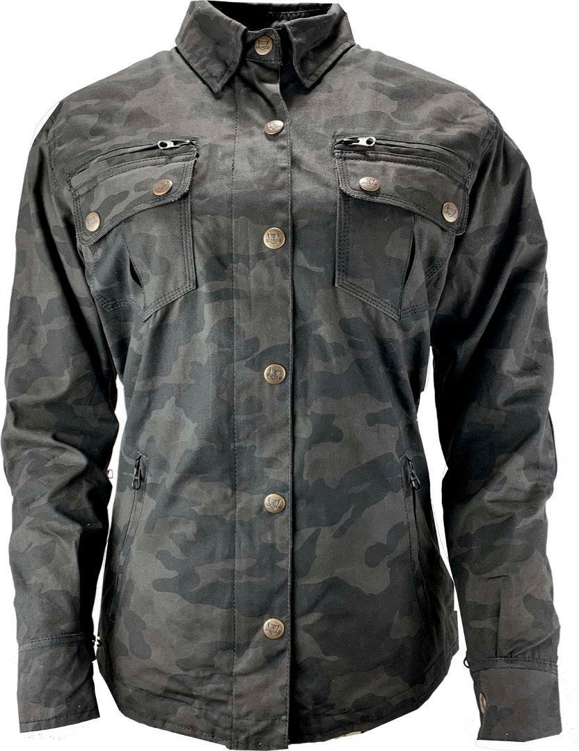 Bores Military Jack Tekstiljakke til damer sort/camouflage XXL Figur 2