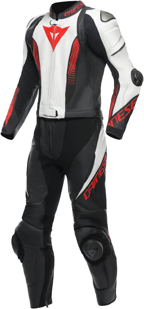 Dainese Laguna Seca 5 2-Piece Motorcycle Leather Suit black/white/red 54 Figure 1