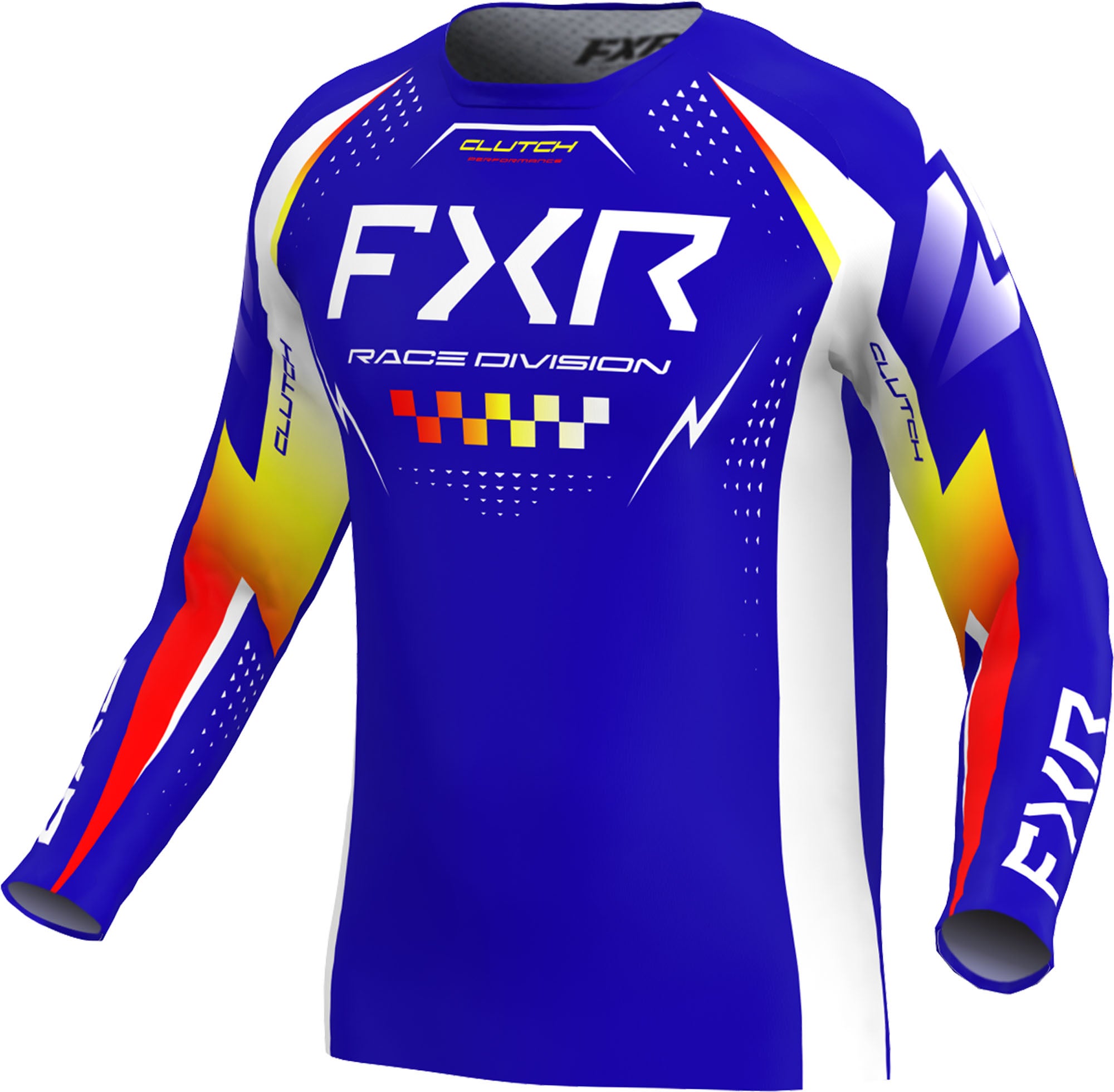 FXR Clutch Pro Camisa de motocross azul/amarelo/vermelho S Figura 1